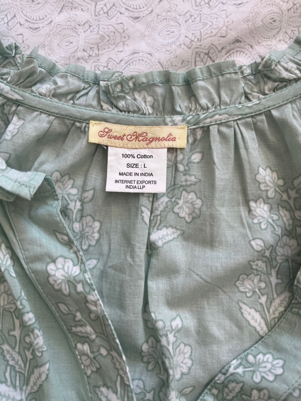 Sweet Magnolia - Floral Maxi Dress with Button Front - Picture 4 of 7